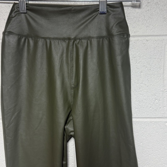 Aerie Olive Faux Leather High-Rise Leggings - Picture 2 of 8